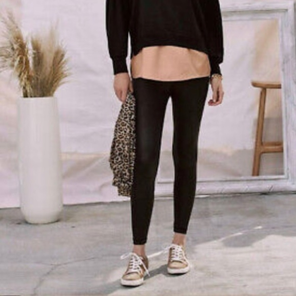 Good Hart by Matilda Jane faux leather leggings in black, size medium
